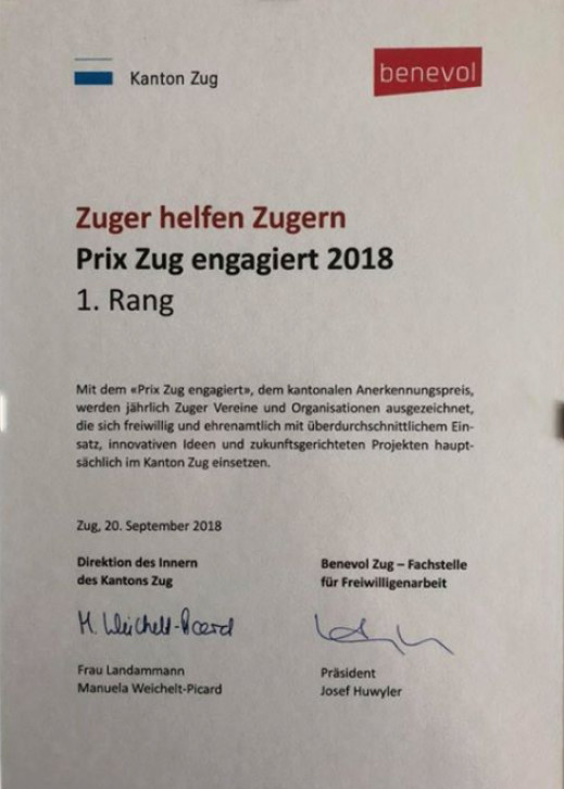 Prix Zúg engagiert 2018