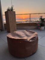 Hocker aus Echtleder